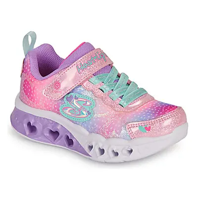 Skechers FLUTTER HEART LIGHTS girls's Children's Shoes (Trainers) in Pink