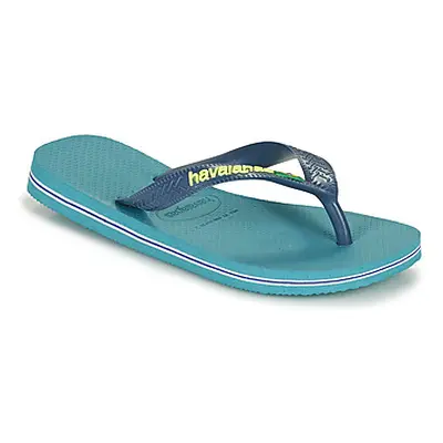 Havaianas BRASIL LOGO boys's Children's Flip flops / Sandals in Blue