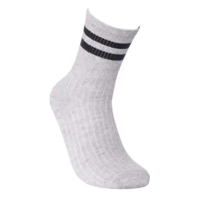 Justinreess England Stripe Socks men's Stockings in Grey