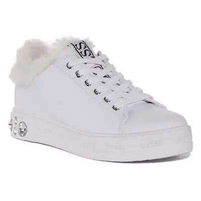 Guess Diamante Sole Rivet White For Women women's Trainers in White