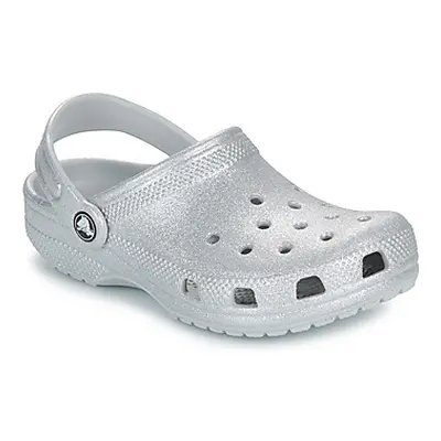 Crocs Classic Glitter Clog K girls's Children's Clogs (Shoes) in Silver