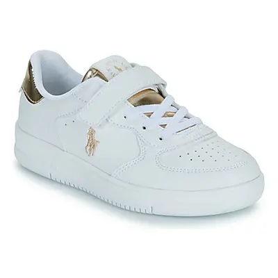 Polo Ralph Lauren MASTERS COURT PS girls's Children's Shoes (Trainers) in White