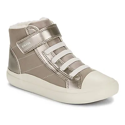 Geox J GISLI GIRL girls's Children's Shoes (High-top Trainers) in Gold