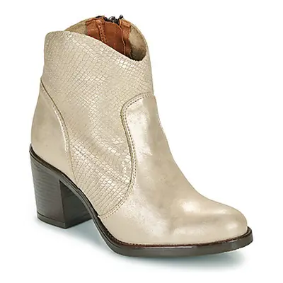 YOKONO ORNE-005-LAGUNA-PLATINO women's Low Ankle Boots in Gold