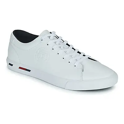 Tommy Hilfiger Corporate Logo Leather Vulc men's Shoes (Trainers) in White