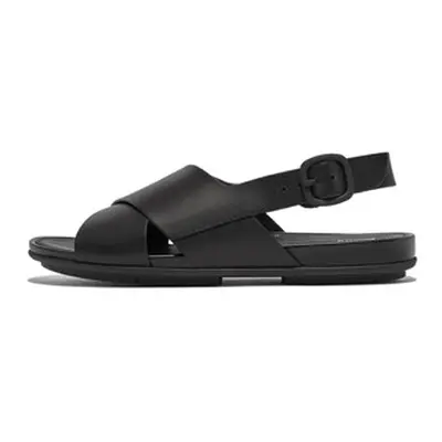 FitFlop GRACIE LEATHER CRISSCROSS BACK-STRAP SANDALS women's Sandals in Black