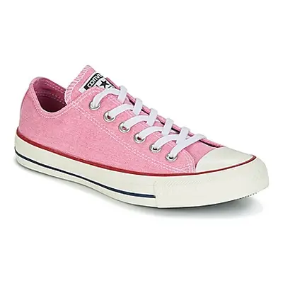 Converse Chuck Taylor All Star Ox Stone Wash women's Shoes (Trainers) in Pink