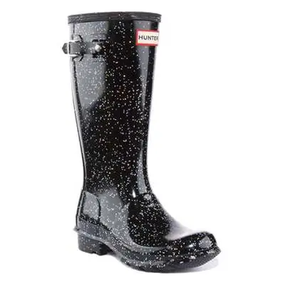 Hunter Original Giant Glitter boys's Children's Wellington Boots in Black