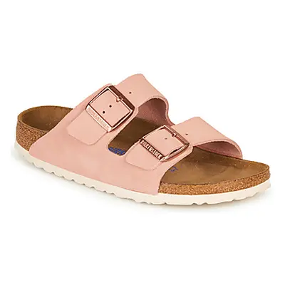 Birkenstock ARIZONA SFB LEATHER women's Mules / Casual Shoes in Pink