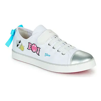 Geox JR CIAK FILLE girls's Children's Shoes (Trainers) in White