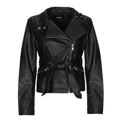 Only ONLMANILLA women's Leather jacket in Black