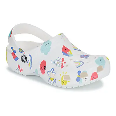 Crocs Classic Doodle Print Clog K boys's Children's Clogs (Shoes) in White