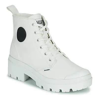 Palladium PALLABASE TWILL women's Shoes (High-top Trainers) in White