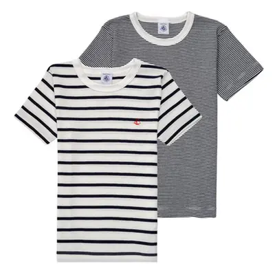 Petit Bateau 53333 boys's Children's T shirt in White