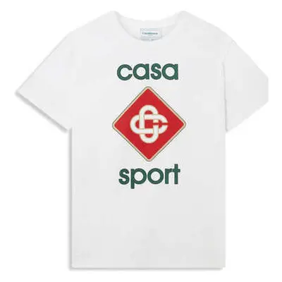 Casablanca Men's White Casa Sport Logo Printed T-Shirt men's in White