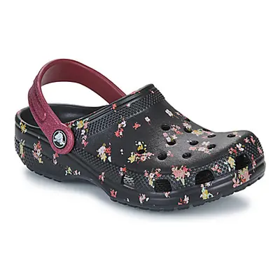 Crocs Classic Ditsy Floral Clog K girls's Children's Clogs (Shoes) in Black