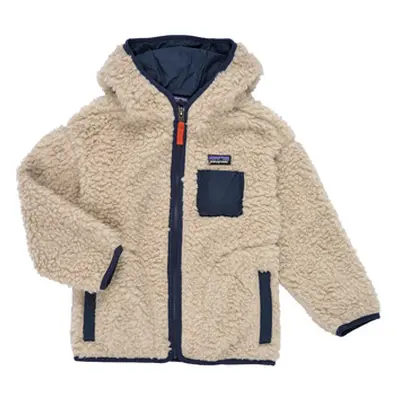 Patagonia RETRO X HOODY girls's Children's fleece jacket in Beige