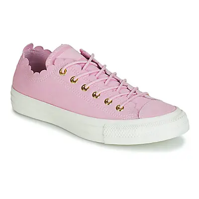 Converse CHUCK TAYLOR ALL STAR FRILLY THRILLS SUEDE OX women's Shoes (Trainers) in Pink