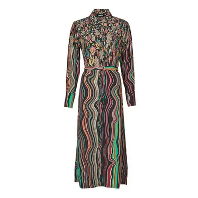 Desigual VEST CHARLOTTE women's Long Dress in Multicolour