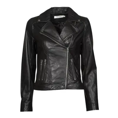 Naf Naf CAMARADE women's Leather jacket in Black