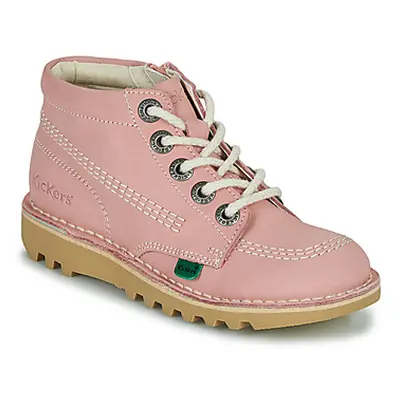 Kickers KICK HI ZIP girls's Children's Mid Boots in Pink