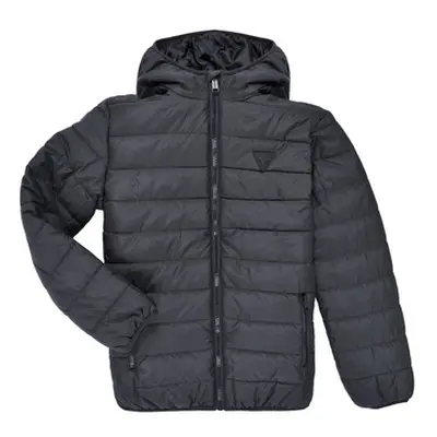 Guess HOODED LS PADDED PUFFER W ZIP boys's Children's Jacket in Black