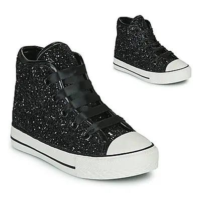 Citrouille et Compagnie OUTIL PAILLETTES girls's Children's Shoes (High-top Trainers) in Black