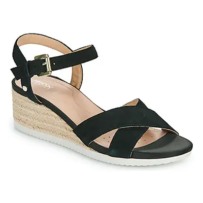 Geox D ISCHIA CORDA women's Sandals in Black