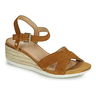 Geox D ISCHIA CORDA C women's Sandals in Brown