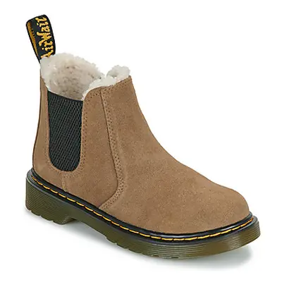 Dr. Martens Leonore J Dark Khaki Bronx Suede boys's Children's Mid Boots in Beige