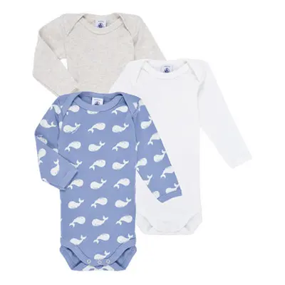 Petit Bateau BODY US ML MOBIDIC PACK X3 boys's Sleepsuits in Multicolour