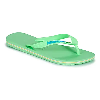 Havaianas BRASIL LOGO men's Flip flops / Sandals (Shoes) in Green