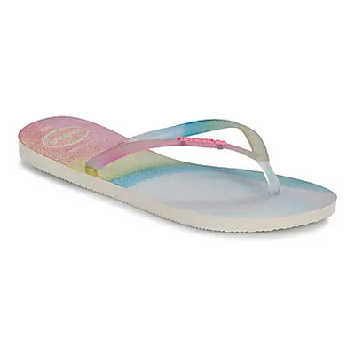 Havaianas SLIM METALLIC RAINBOW women's Flip flops / Sandals (Shoes) in Multicolour