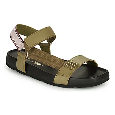 Tommy Hilfiger TH HARDWARE SPORTY SANDAL women's Sandals in Kaki