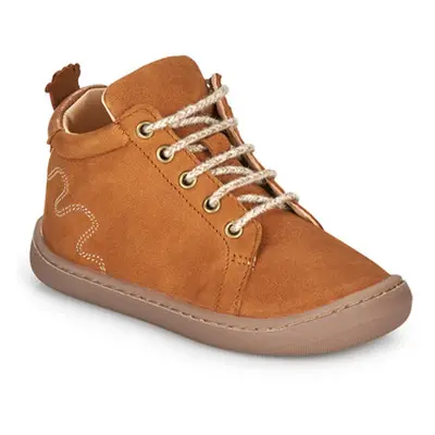 Easy Peasy MY FLEXOO LACET girls's Children's Shoes (High-top Trainers) in Brown