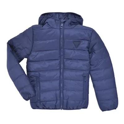 Guess HOODED LS PADDED PUFFER W ZIP girls's Children's Jacket in Blue