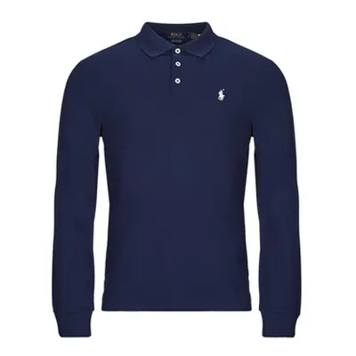 Polo Ralph Lauren POLO COUPE AJUSTEE SLIM FIT EN COTON STRECH MESH men's Polo shirt in Marine