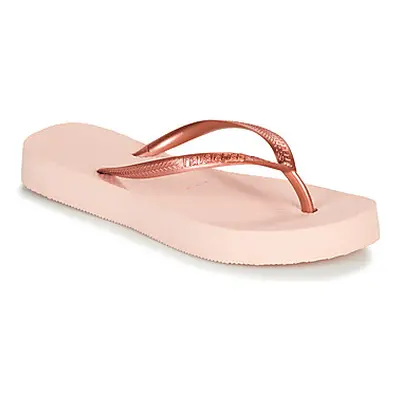 Havaianas SLIM FLATFORM women's Flip flops / Sandals (Shoes) in Pink