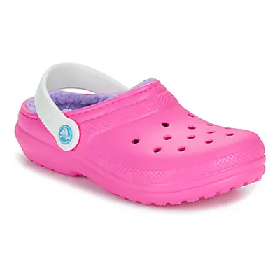 Crocs Classic Lined Clog K girls's Children's Clogs (Shoes) in Pink