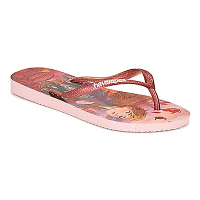 Havaianas KIDS SLIM FROZEN girls's Children's Flip flops / Sandals in Pink