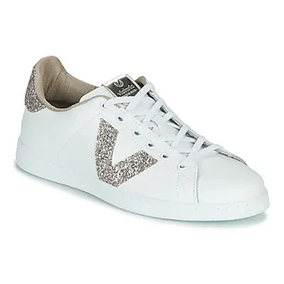 Victoria TENIS PIEL GLITTER women's Shoes (Trainers) in White