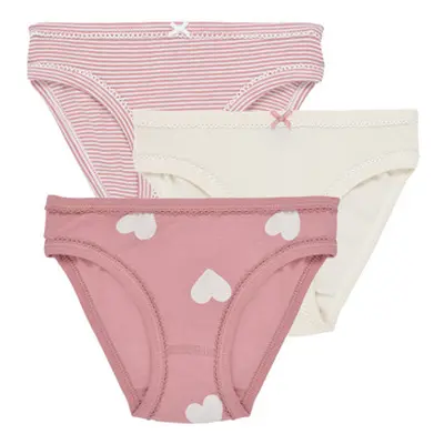 Petit Bateau LOT CULOTTE X3 girls's Knickers/panties in Pink