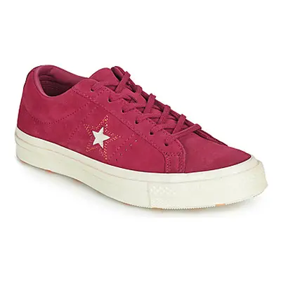 Converse ONE STAR LOVE IN THE DETAILS SUEDE OX women's Shoes (Trainers) in Pink