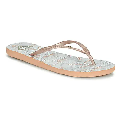 Roxy BERMUDA PRINT women's Flip flops / Sandals (Shoes) in White