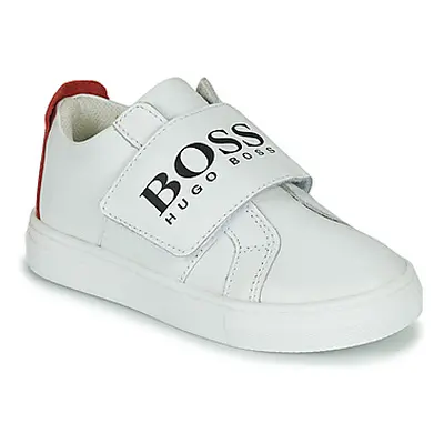 BOSS J09168 boys's Children's Shoes (Trainers) in White