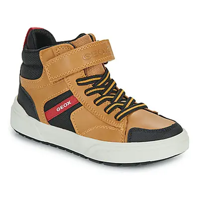 Geox J WEEMBLE BOY boys's Children's Shoes (High-top Trainers) in Brown