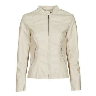 Only ONLMELISA women's Leather jacket in Beige