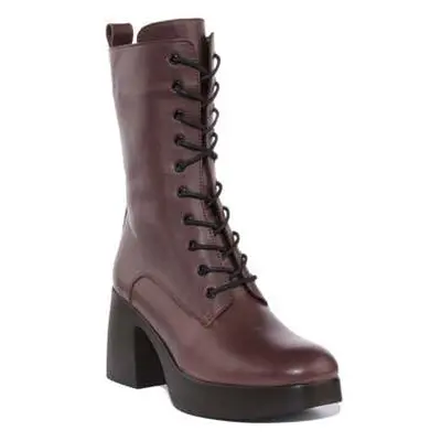 Justinreess England Zara Lace Up Boots women's High Boots in Brown