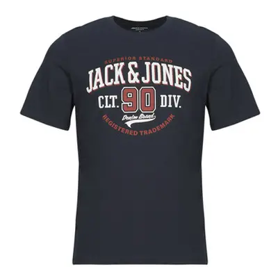 Jack & Jones JJELOGO men's T shirt in Blue