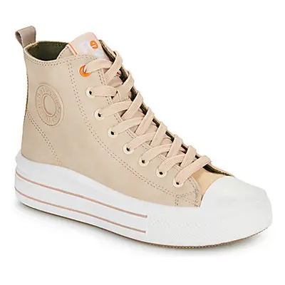 Refresh 172284-BEIGE women's Shoes (High-top Trainers) in Beige